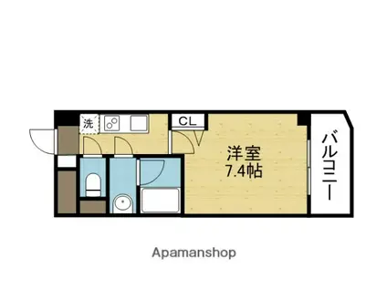 グランパシフィック今里公園(1K/3階)の間取り写真