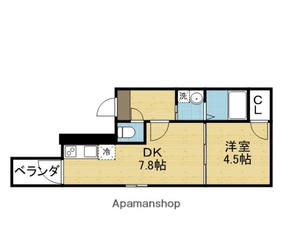 フジパレス新深江 Ⅷ番館(1DK/2階)の間取り写真