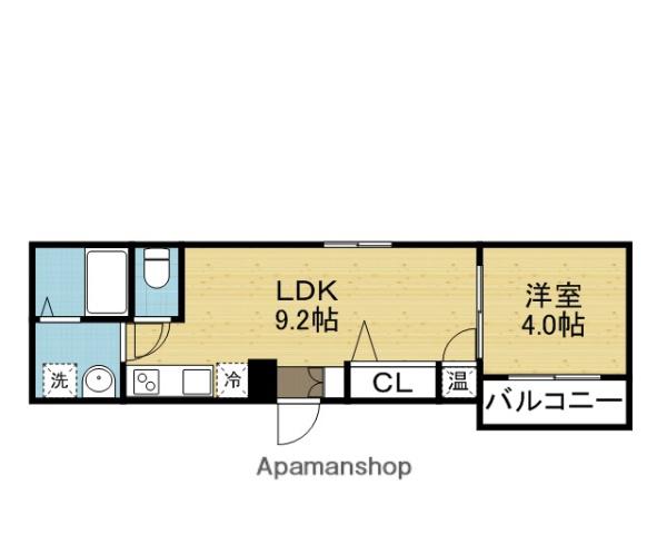 F MAISON VERDE2(1LDK/3階)の間取り写真