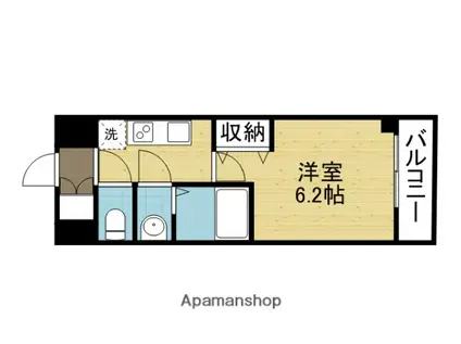 グランパシフィック今里南(1K/6階)の間取り写真