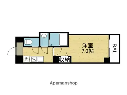 グランパシフィック今里駅前(1K/6階)の間取り写真