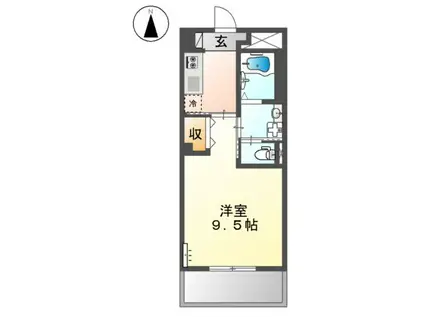 LIEN CHATEAU(1K/2階)の間取り写真