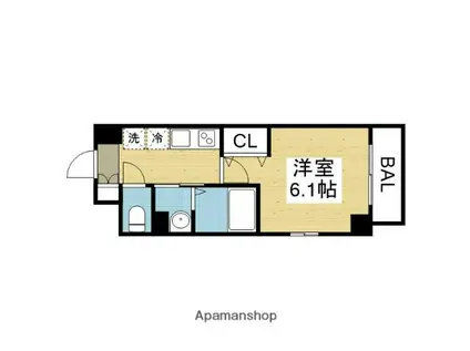 オズレジデンス今里ノース(1K/5階)の間取り写真