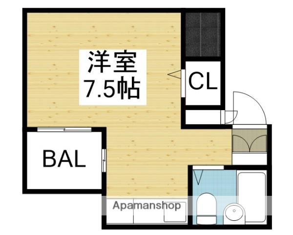 JPアパートメント平野(ワンルーム/3階)の間取り写真