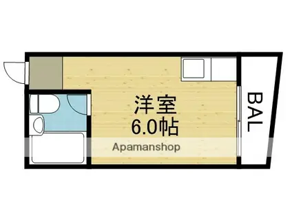 ビスタ加美(ワンルーム/3階)の間取り写真