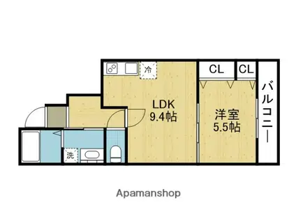 /フジパレス深江橋1番館(1LDK/1階)の間取り写真