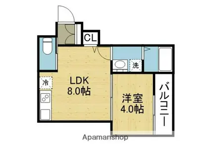 F ASECIA MEDEIA(1LDK/3階)の間取り写真