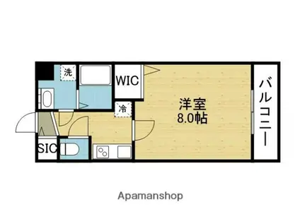 リンクス大阪城イーストレジデンス(1K/9階)の間取り写真