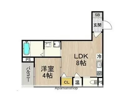 メゾンアイギス(1LDK/1階)の間取り写真