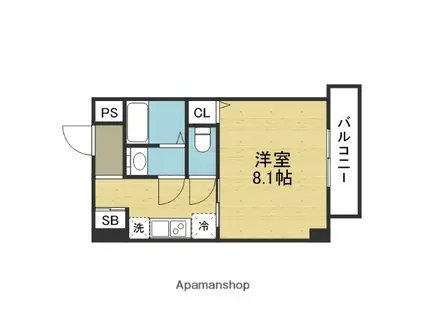 CLASS HILLS 新深江(1K/3階)の間取り写真