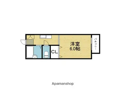 サニーコート加美西I(1K/1階)の間取り写真