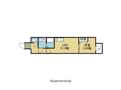 ART TENNOUJI(1LDK/9階)の間取り写真