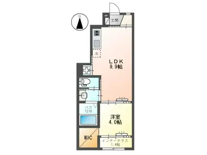 アイリス(1LDK/1階)の間取り写真