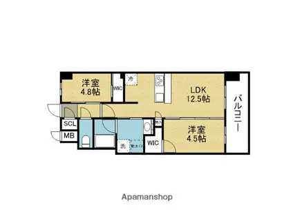 スプランディッド城東関目(2LDK/7階)の間取り写真