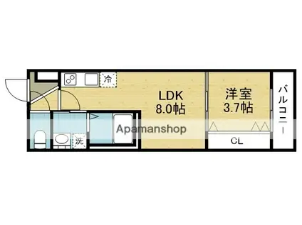 MUSEZIOⅤ(1LDK/1階)の間取り写真