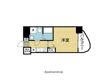 TLRレジデンス高井田(1K/5階)の間取り写真