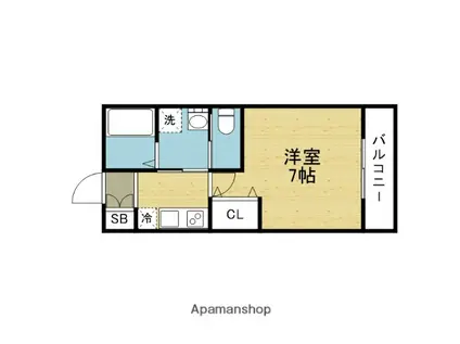 INOVE吉松ウエスト(1K/2階)の間取り写真