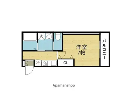 INOVE吉松イースト(1K/1階)の間取り写真