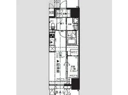 ALIVIS九条(1LDK/5階)の間取り写真