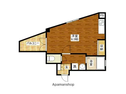 BL2緑橋駅前(ワンルーム/6階)の間取り写真