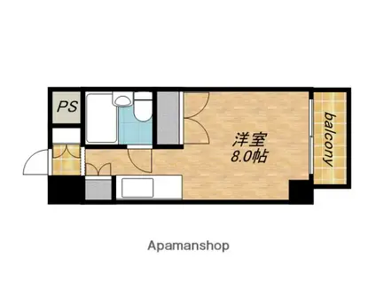 ライオンズマンション今里第3壱番館(ワンルーム/12階)の間取り写真