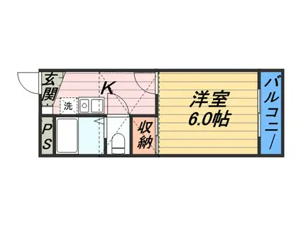 レオパレスクレール都島(1K/2階)の間取り写真