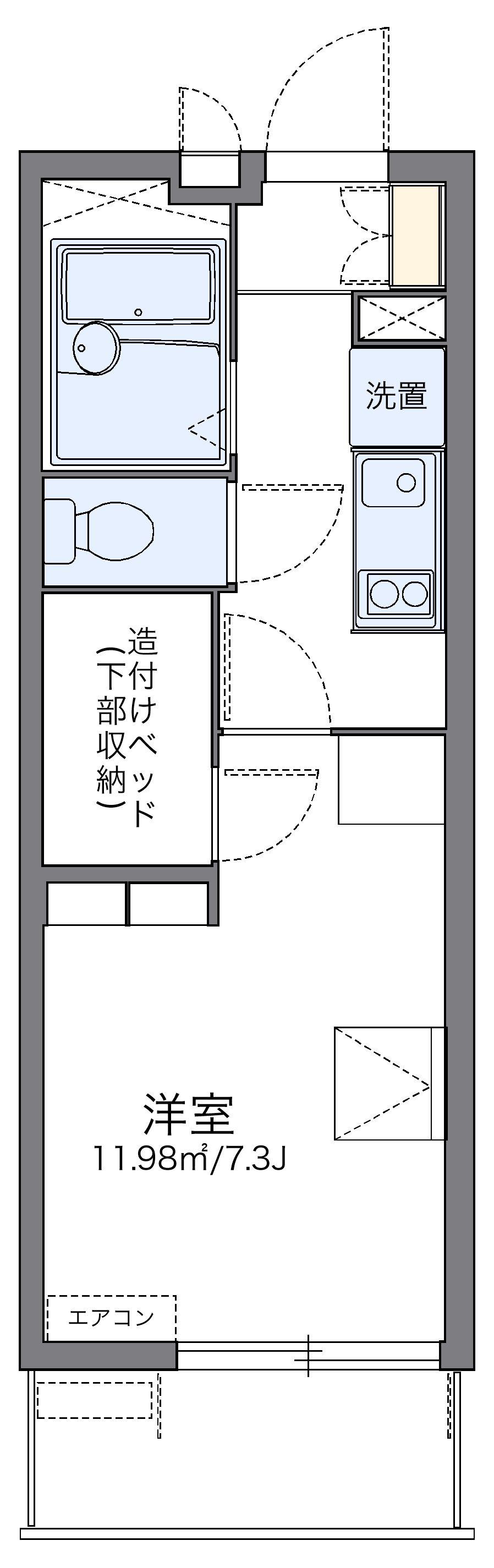 レオパレスエーデル菱屋西(1K/3階)の間取り写真