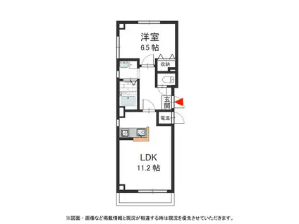 ジュノーⅢ(1LDK/2階)の間取り写真
