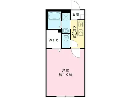 ロワール(1K/1階)の間取り写真