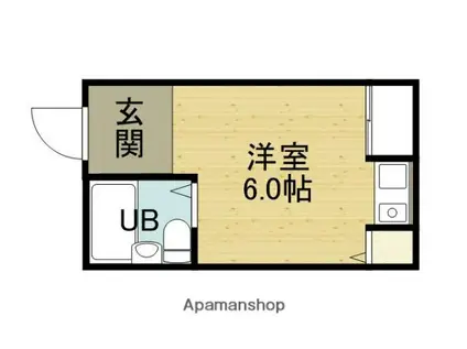 ファースト田島(ワンルーム/1階)の間取り写真