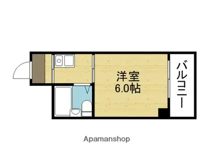 ローズマンション今里(1K/4階)の間取り写真