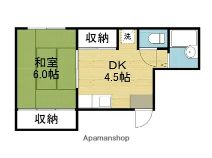クリオコート86(1DK/3階)の間取り写真