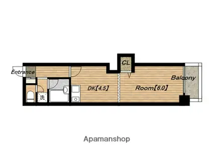 グラン・ピア真田山(1DK/2階)の間取り写真