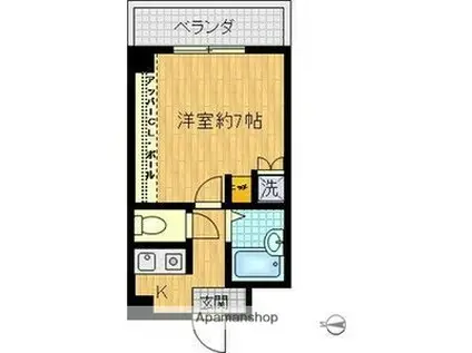 ステップ1(1K/2階)の間取り写真