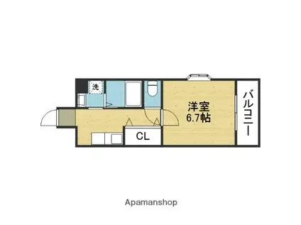 メルヴェーユ(1K/5階)の間取り写真