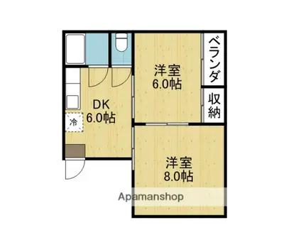 プレイス中川(2DK/7階)の間取り写真