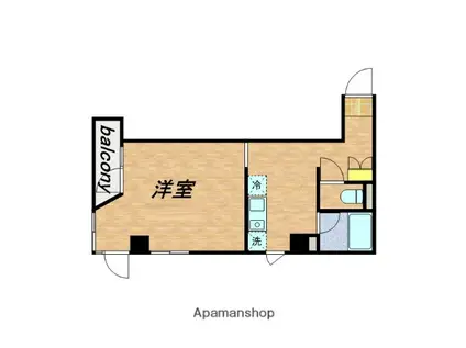 伊藤谷町ビル(1K/6階)の間取り写真