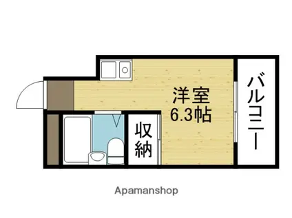 サン今里(ワンルーム/4階)の間取り写真