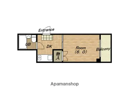 プラスパーハイツ(1DK/3階)の間取り写真