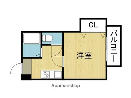 ワンダーグランドハイツ(1K/6階)の間取り写真