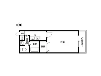 アンプルールフェール寿(1K/2階)の間取り写真