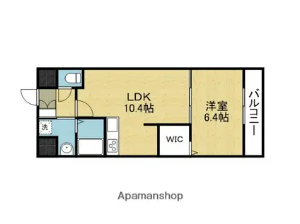 リアライズ小路駅前(1LDK/1階)の間取り写真