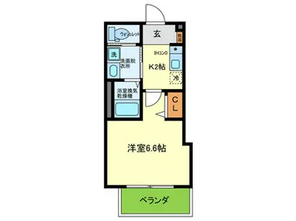 ALEGRIA平野本町(1K/3階)の間取り写真