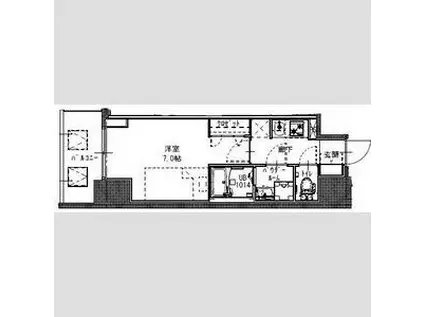 S-RESIDENCE堺筋本町DEUX(1K/13階)の間取り写真