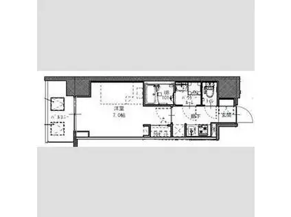 S-RESIDENCE堺筋本町DEUX(1K/6階)の間取り写真