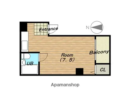 プレアール谷町(ワンルーム/3階)の間取り写真