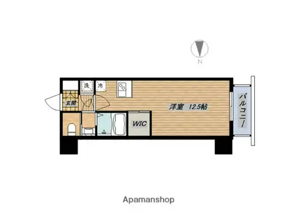 エグゼ難波東(ワンルーム/13階)の間取り写真