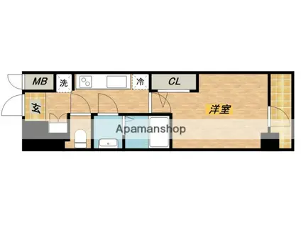 エスリード松屋町サウス(1K/11階)の間取り写真