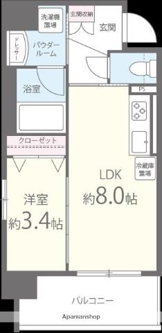 LE・CIEL天王寺(1LDK/5階)の間取り写真