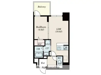 LA DOUCEUR谷町(1LDK/8階)の間取り写真